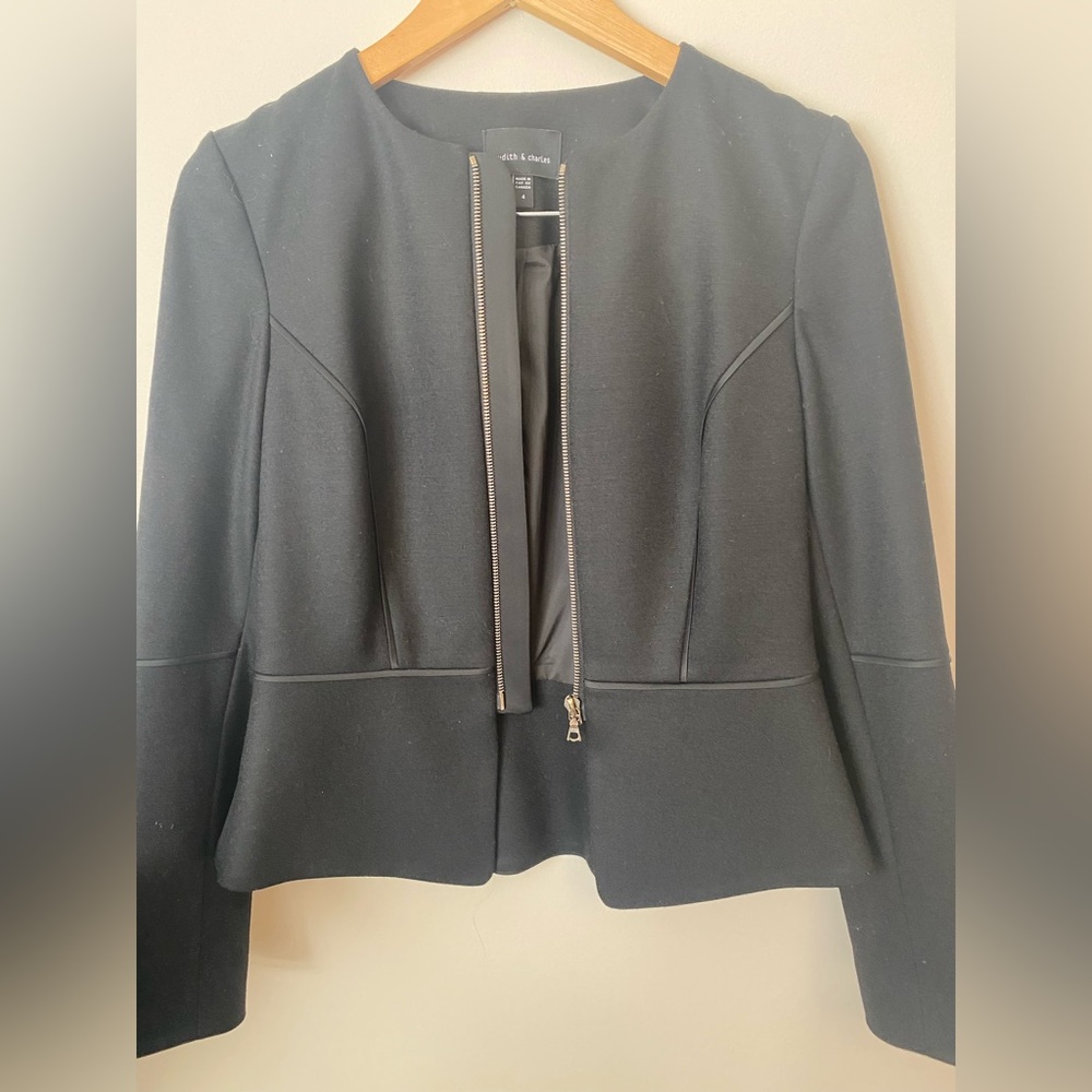 Judith & Charles Black Wool Blazer